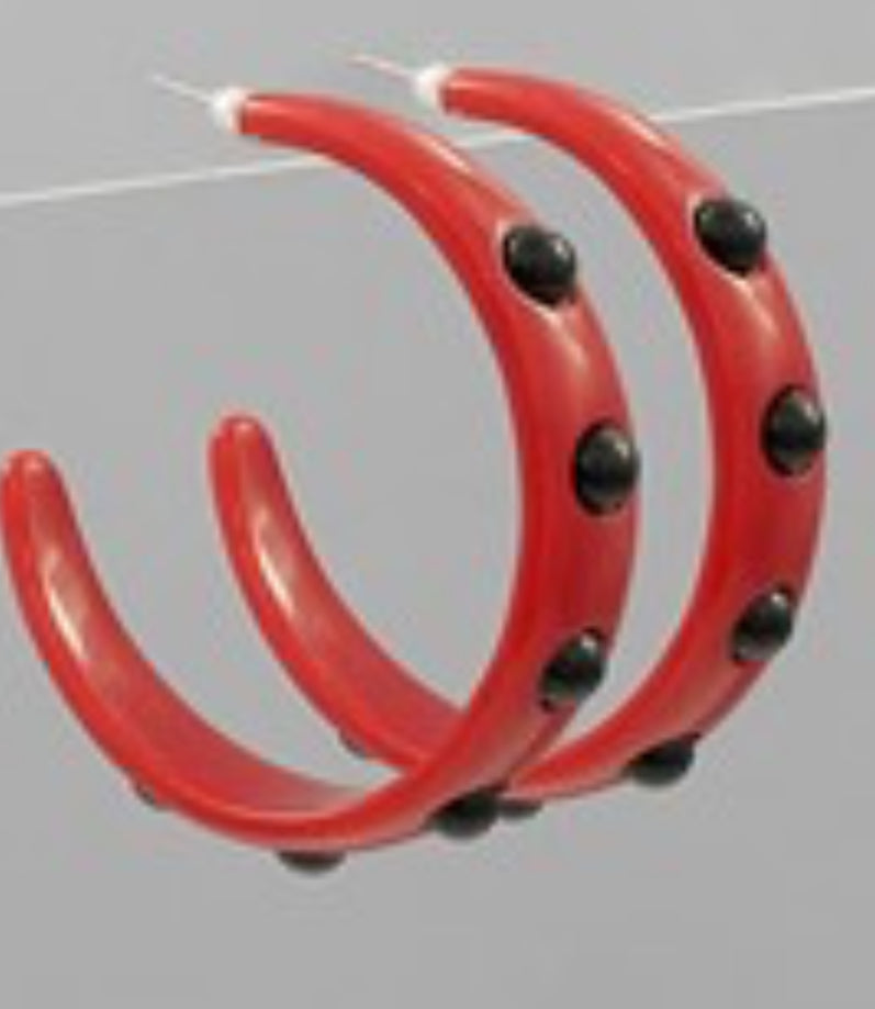 Blk red Hoop