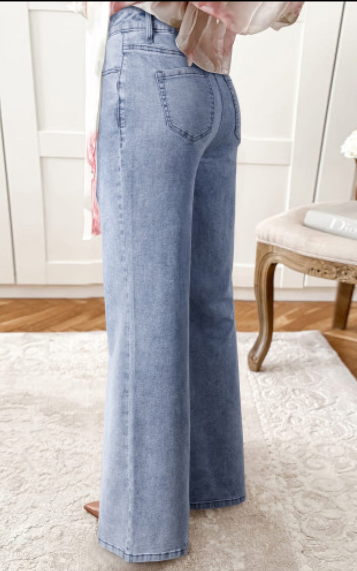 High waisted zip fly