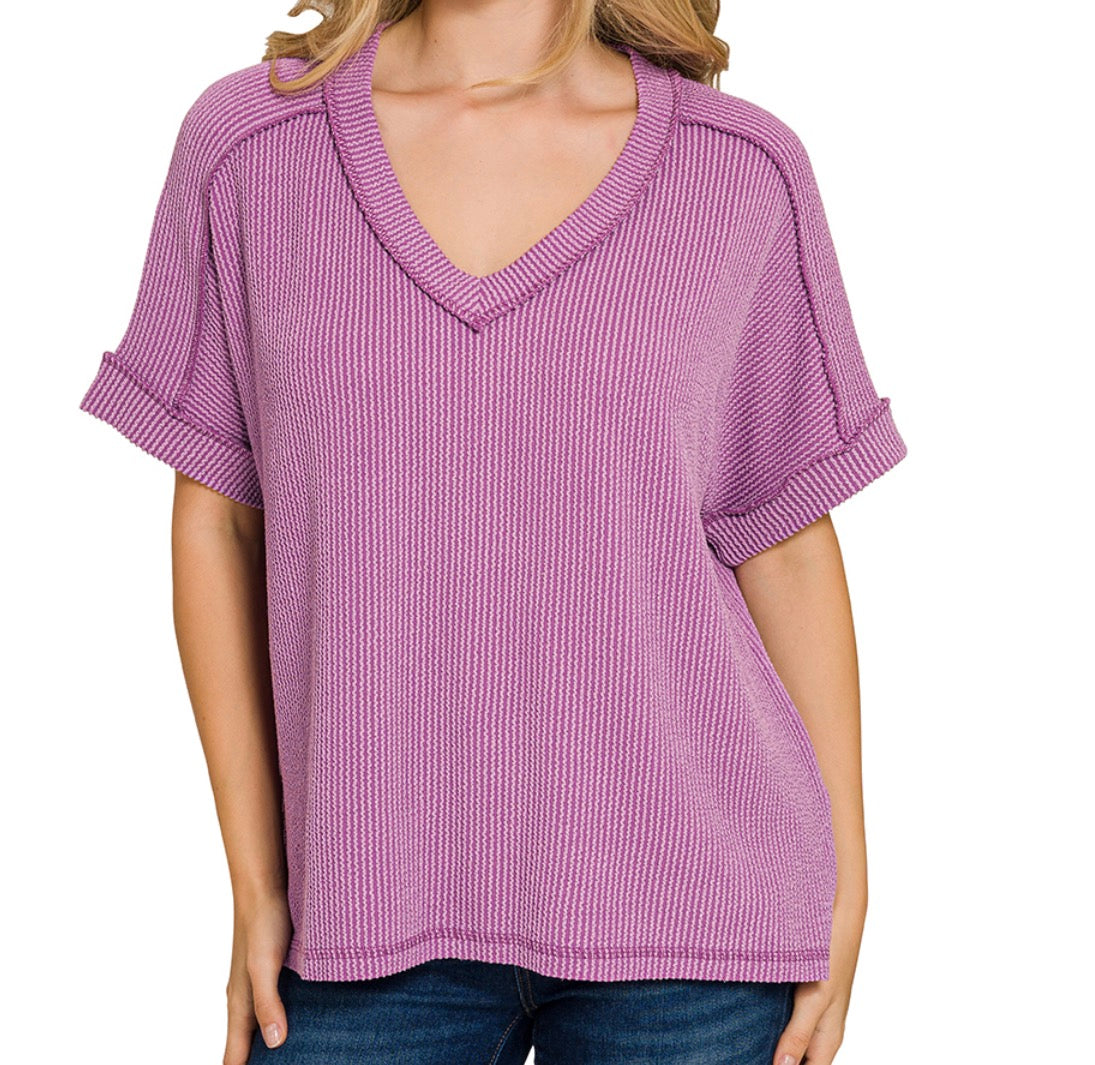 Crew Textured Plum