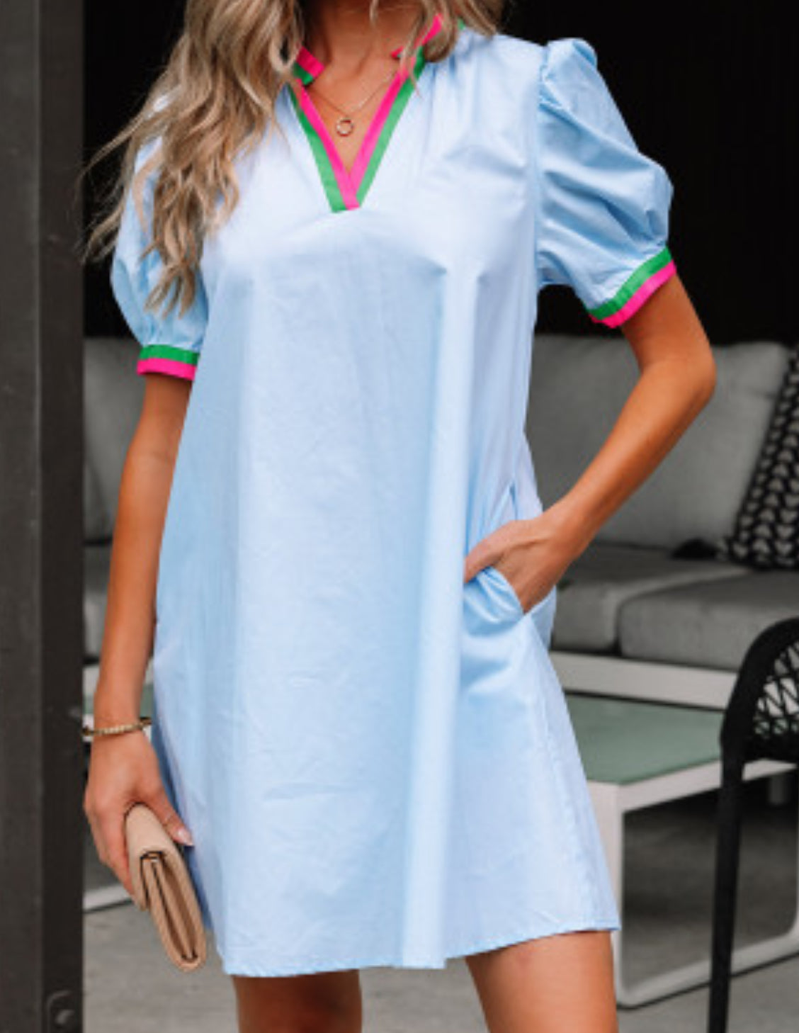 Domino Blue Dress