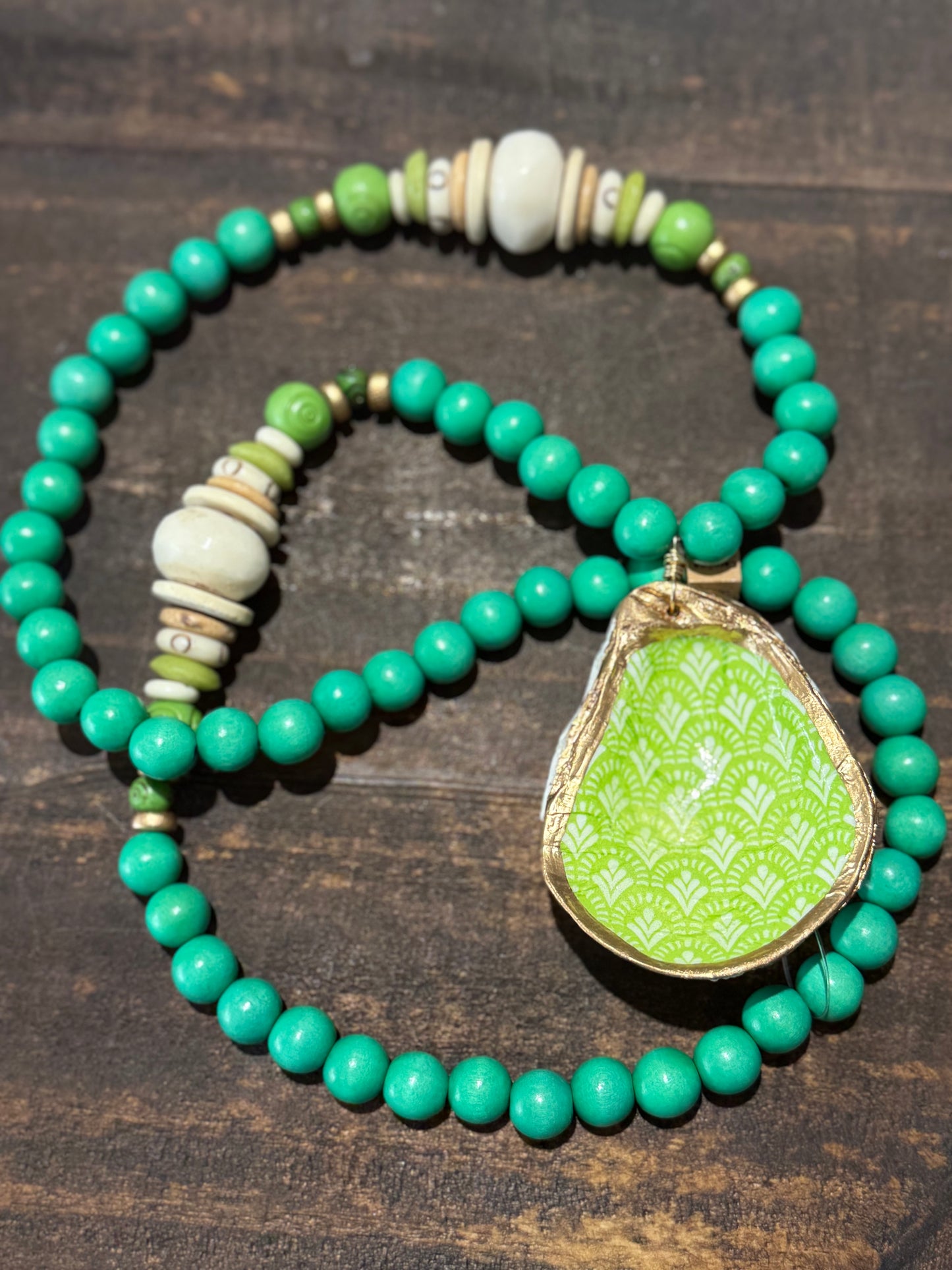 Carolina Strung Necklace Green