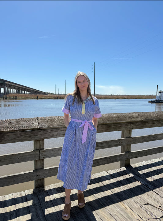 Stripe Belt Dress