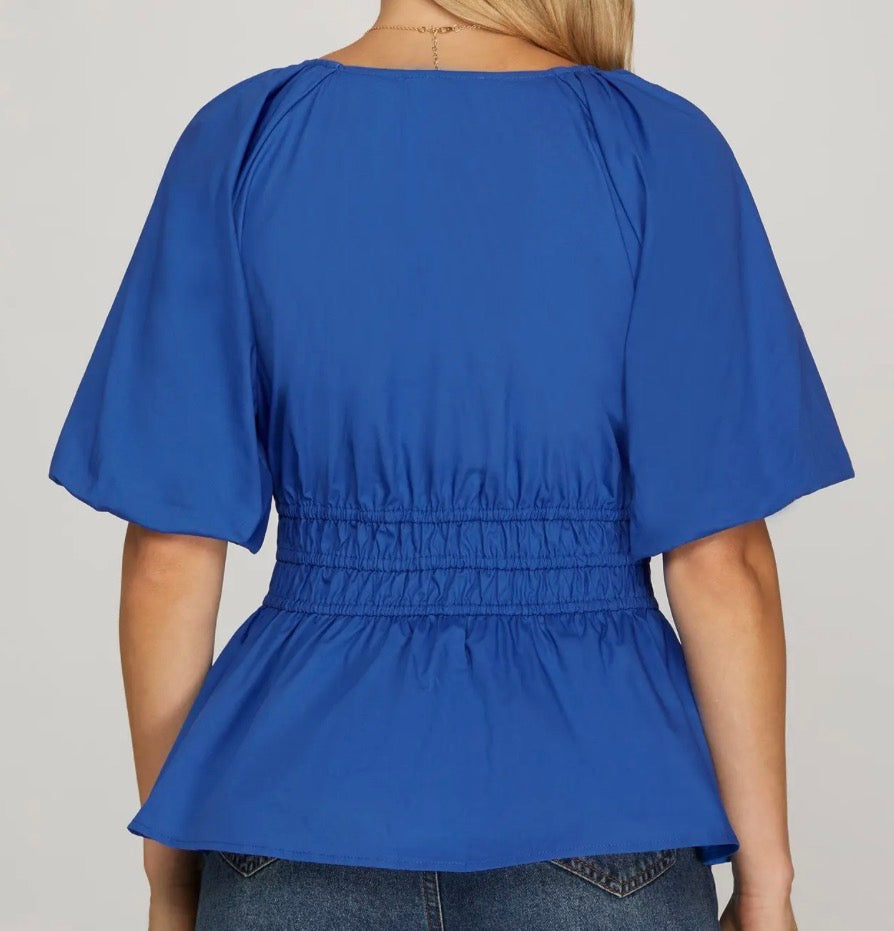 Cobalt Blue Blouse