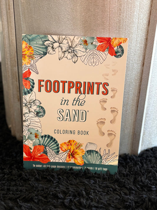 Footprints in the sand coloring book