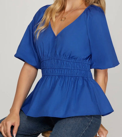 Cobalt Blue Blouse
