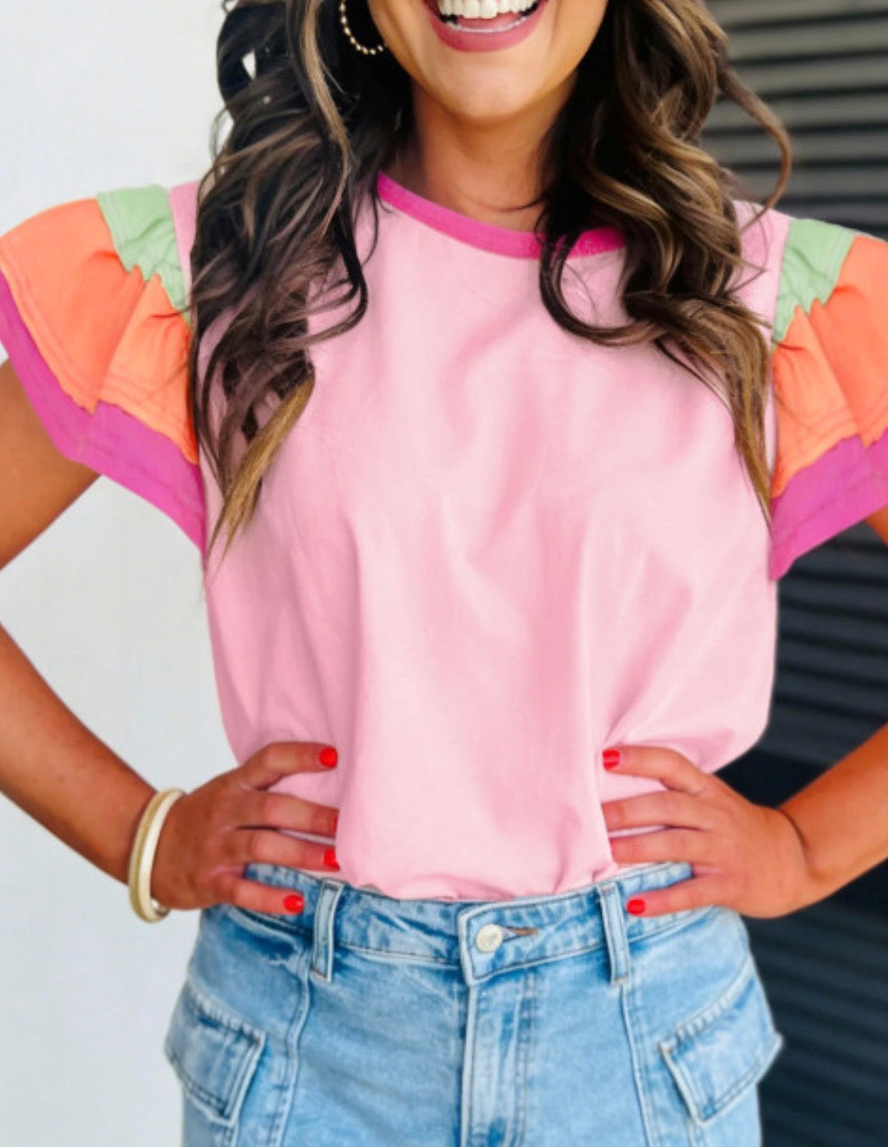 Colorblock Pink Flutter