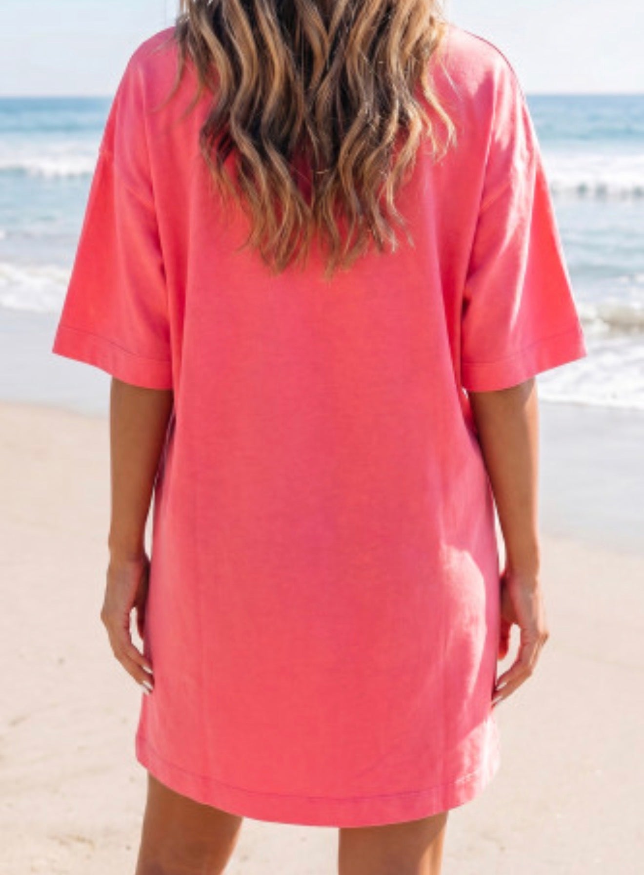 Coral Tshirt Dress