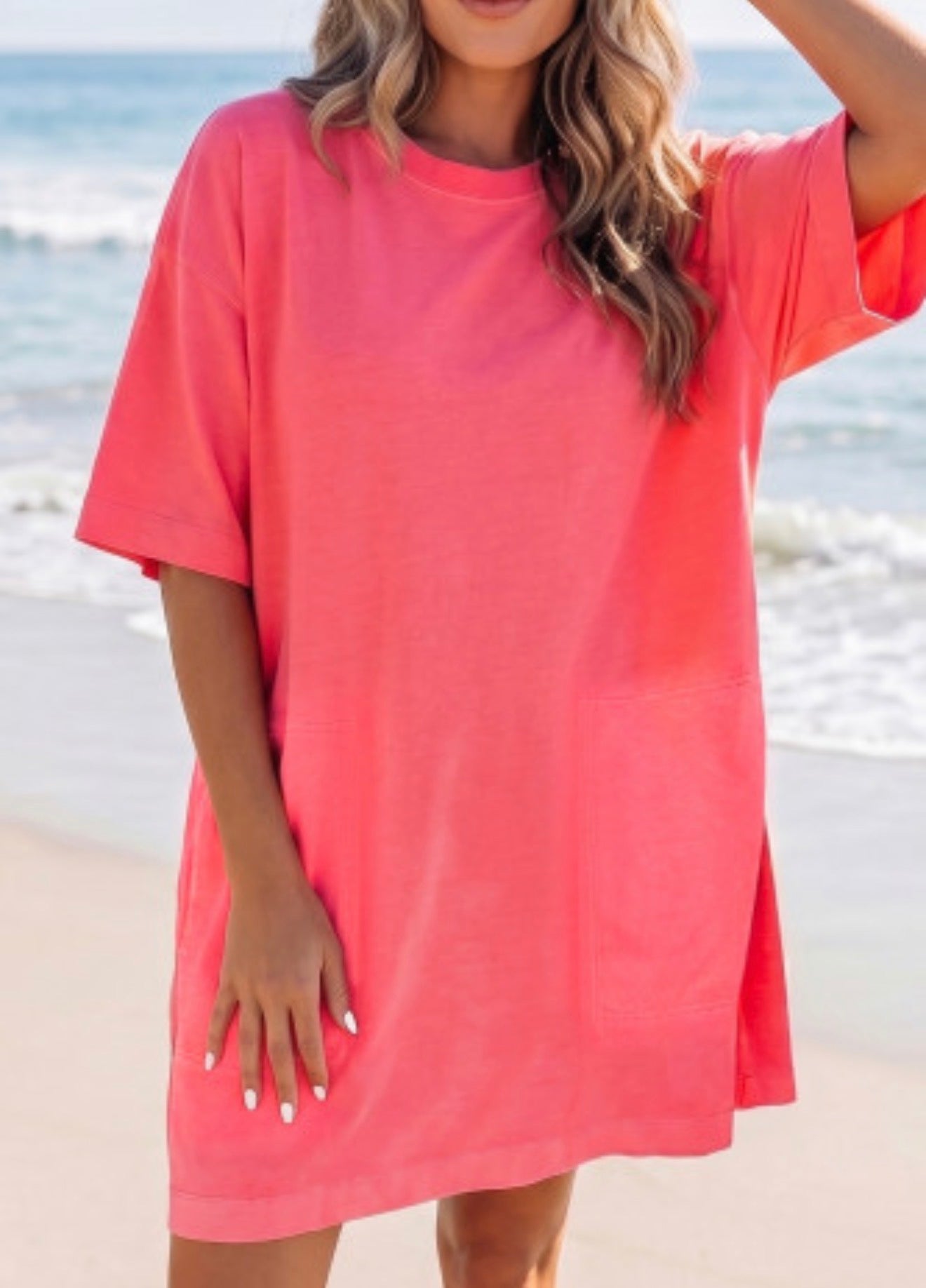 Coral Tshirt Dress
