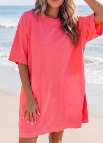 Coral Tshirt Dress