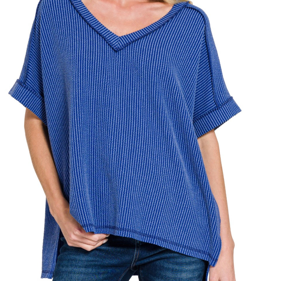 Crew Textured Blue