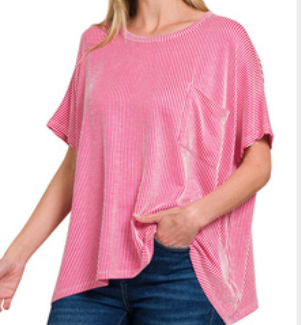 Crew Textured Pink