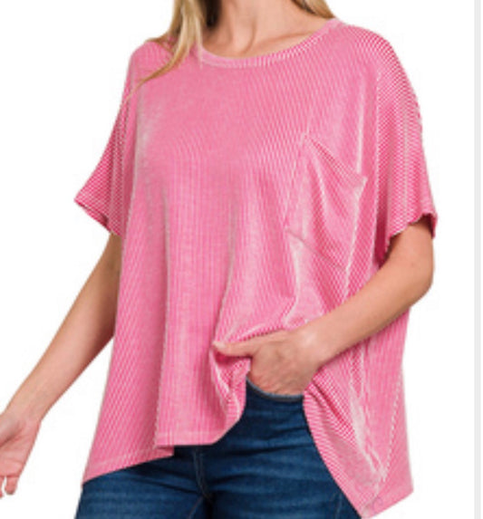 Crew Textured Pink
