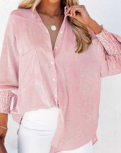 Stripe Button Blouse