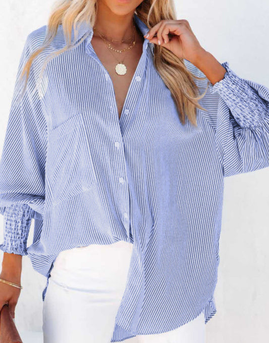 Stripe Button Blouse