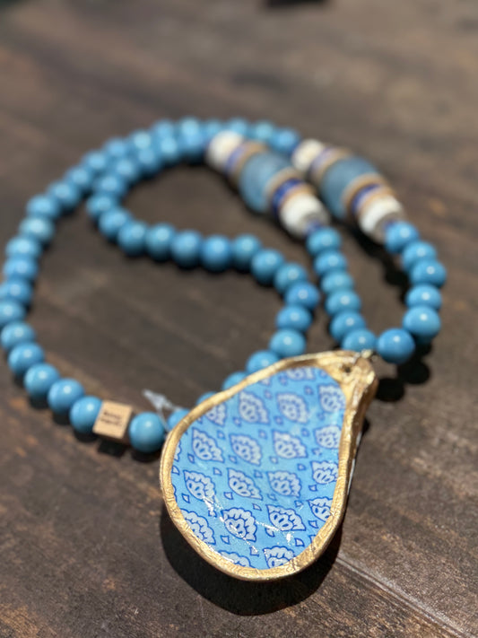 Carolina Strung Necklace Blue
