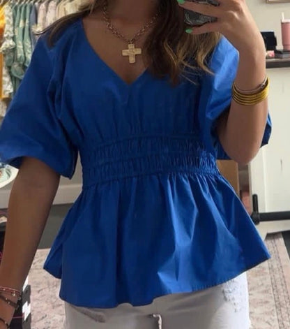 Cobalt Blue Blouse